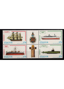 ITALIA  francobolli serie completa costruzioni Navali Italiane 3° serie 1979